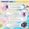 thumbnail image 3 of MoKo Toddler Swim Vest with Whistle for 20-50lbs, Arm Floaties Water Wings for Kid 2-8 years old, Pink Diamond Pattern, 3 of 6