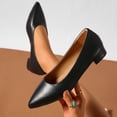 thumbnail image 4 of hopeusnice Women's Shoes Plus Size Available Low Heel Block Heel Stylish Look For Modern Fashion Needs Black 42, 4 of 9