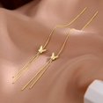 thumbnail image 5 of 925 Sterling Silver Butterfly Dangle Earrings for Women Teens Butterfly Dangle Earrings Threader Earrings Line Tassel Chain, 5 of 10