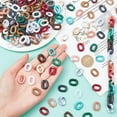 thumbnail image 6 of 400Pcs 10 Colors Acrylic Linking Rings Oval Linking Chain Rings Colorful Quick Link Connectors for Eyeglass Chain Jewelry Making Jean Pocket Chain Lanyard Phone Strap Decoration Marble Color for DIY, 6 of 9