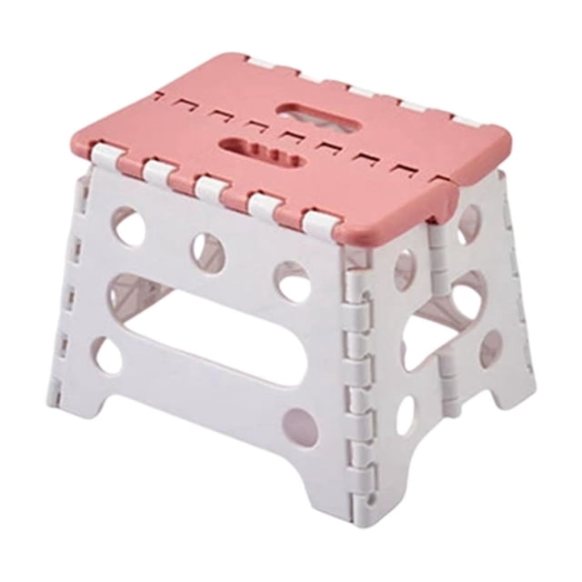 Folding Stool, Portable Folding Stool, Thickened Plastic Small Step Stool, Lightweight Foldable Seat with Handle, Compact for Home, Office, Camping, and Fishing