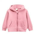 thumbnail image 1 of PMVFHDE Zip-Up Hooded Sweatshirt | Thermal Lined Pullover for Winter | Quick Change Design Pink,7-8 Years, 1 of 3