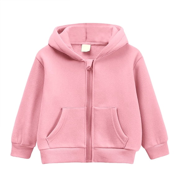 AJIWYH Chandails à Capuchon pour Filles Taille 10-12 Automne et Hiver Bébé Garçon Fille Chandails à Capuchon à Fermeture Éclair Chandail à Capuche Uni Veste à Manches Longues Manteau Décontracté Vêtements d'Automne Chandail pour Filles Rose, 2-3 Ans
