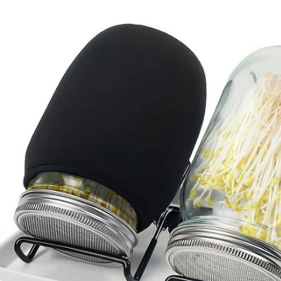 UPKOCH Sprouting Jar Sleeves Black Cloth 1Pcs 5.89X3.77X3.77In