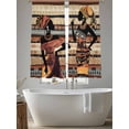 thumbnail image 4 of African Women Sheer Curtains 2 Panels Set Ethnic Style Sheer Window Curtains Light Filtering Rod Pocket Voile Drapes for Bedroom Living Room 52"x63", 4 of 8