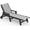 Black, variant on SERWALL Patio Chaise Lounge Chair Set of 2, Textilene Outdoor Lounger with Wheels for Pool, Brown