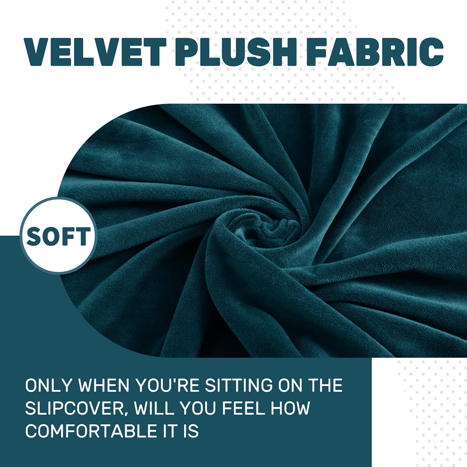 JIATER 2-Piece Armchair Sofa Cover Stretch Couch Cover Velvet Sofa Slipcover Furniture Protector with 1 Cushion Cover,Dark Green
