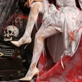 thumbnail image 4 of Bas Résille en Soie Noire Aguichant pour Femmes Halloween, 4 of 4