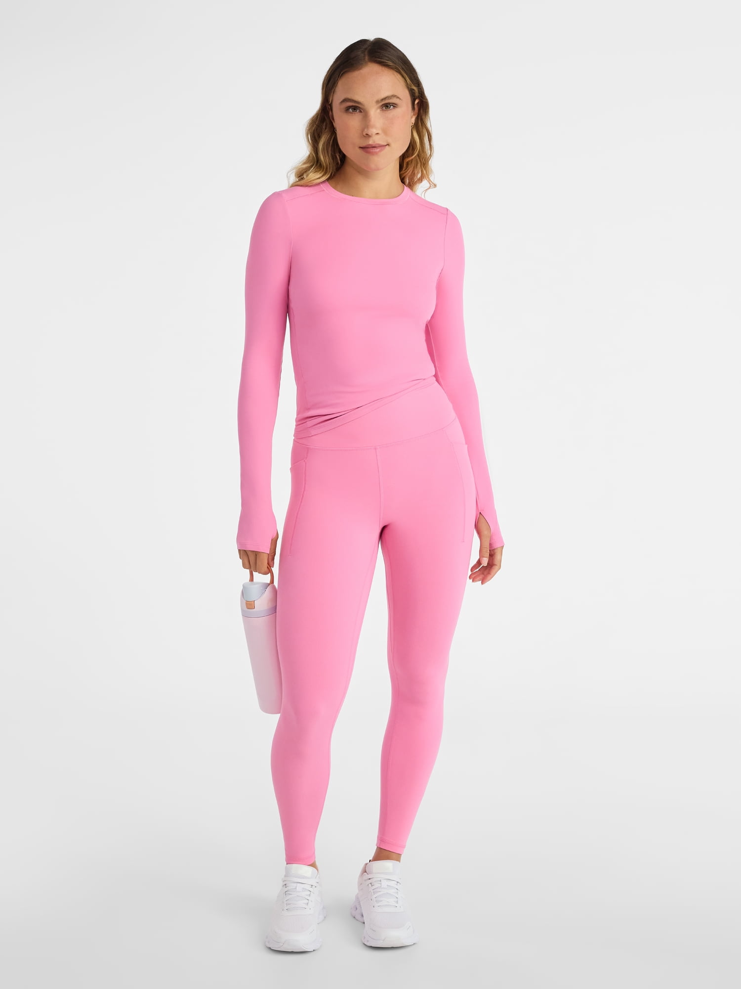 Avia Women's and Women's Plus SoftSculpt High Rise Leggings 27" with Pockets, Sizes XS-4X