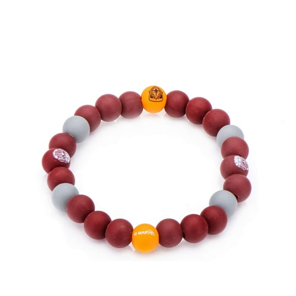 Marvel GOTGSTRSILBR01 Guardian of the Galaxy Logo Silicone Beads Bracelet