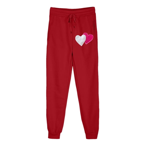 ZyeKqe Valentine's Day Sweatpants Drawstring High Waisted Joggers Cinch Bottom Track Pants with Pockets