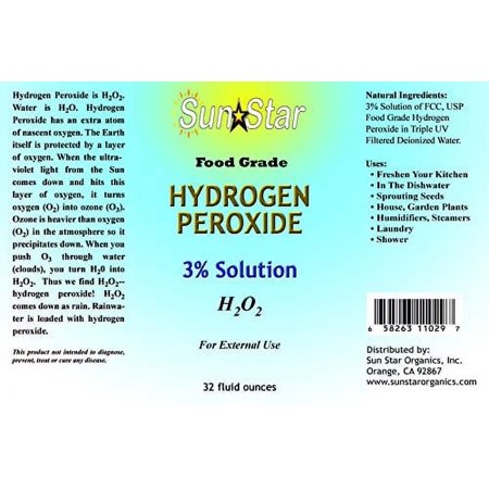Hydrogen Peroxide 3% Solution 32oz (Food Grade) - The Raw Food World