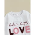 thumbnail image 6 of Valentines Day Toddler Kids Infant Baby Boys Clothes Sets 6M 9M 12M 18M 24M 3Y Letter Embroidery Long Sleeve Pullover Sweatshirts Pants Outfits, 6 of 10
