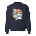 thumbnail image 1 of Wild Bobby, Betty Boop Endless Summer Beach the Dog Betty Boop Unisex Crewneck Sweatshirt, Navy, XX-Large, 1 of 5