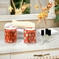 thumbnail image 4 of Yayeee 2 Pack Qtip Holder Bathroom Cotton Swab Canister with Lid Clear Dispenser Set, Beige Christmas Ornaments Pattern, 4 of 6