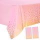 thumbnail image 1 of Mantel de plástico negro y dorado de 2 paquetes, 54 pulgadas x 108 pulgadas, rectangular, desechable, con lunares, para fiestas, adecuado para cumpleaños, graduaciones, restaurantes, decoración de, 1 of 5