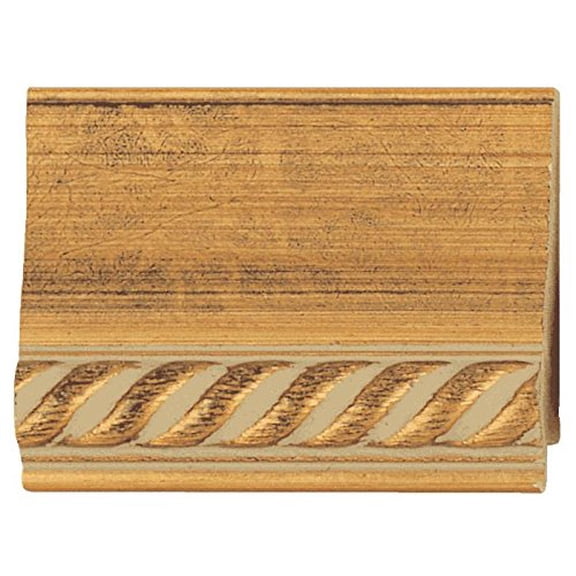 Picture Frame Moulding (Wood) 100Ft Bundle - Traditional Gold Finish - 2.75" Width - 5/8" Rabbet