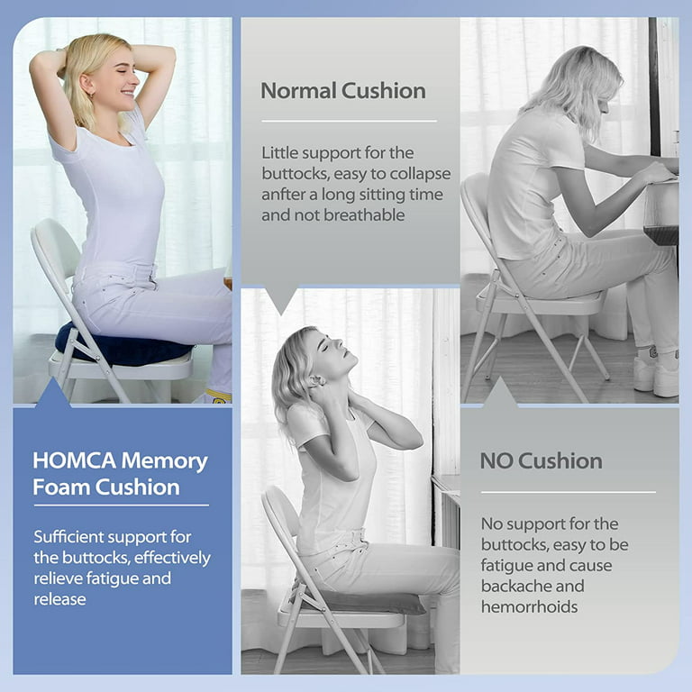 HOMCA Donut Pillow Hemorrhoid Seat Cushion for Office Chair, Premium Memory Foam Chair Cushion, Sciatica Pillow for Sitting Tailbone Pain Car Seat
