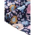 thumbnail image 5 of Agnes Orinda Women's Plus Size Sundress Floral Print V Neck Short Sleeve Flowy Boho Beach Vacation Summer Midi Dresses with Pocket 2X Dark Blue, 5 of 6