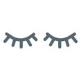 thumbnail image 6 of Walplus Grey Scandinavian Style Sleepy Eyes Peel and Stick Wall Decals 18.9" x 3.94", 6 of 8