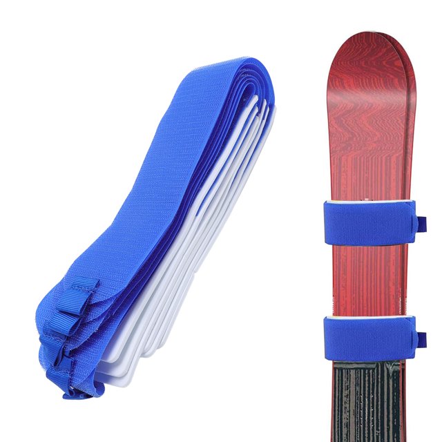 Ski Wraps Ties, Easy To Operate 6pcs Ski Straps Adjustable for Ski Boards