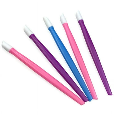 XIRQI 10-Pack Nail File,Plastic Cuticle Remover with Rubber Handle,Durable Manicure Nails Tool