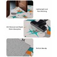 thumbnail image 5 of Mid Century Front Door Mat Boho Modern Geometric Teal Orange Star Welcome Doormat Indoor Outdoor Entrance Floor Mat Non-Slip Washable Runner Rug for Front Porch Decor 20x47 Inch, 5 of 6