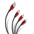 thumbnail image 1 of Cable 3 en 1, USB a Lightning/micro USB/USB C POD-419 Steren POD-419, 1 of 2