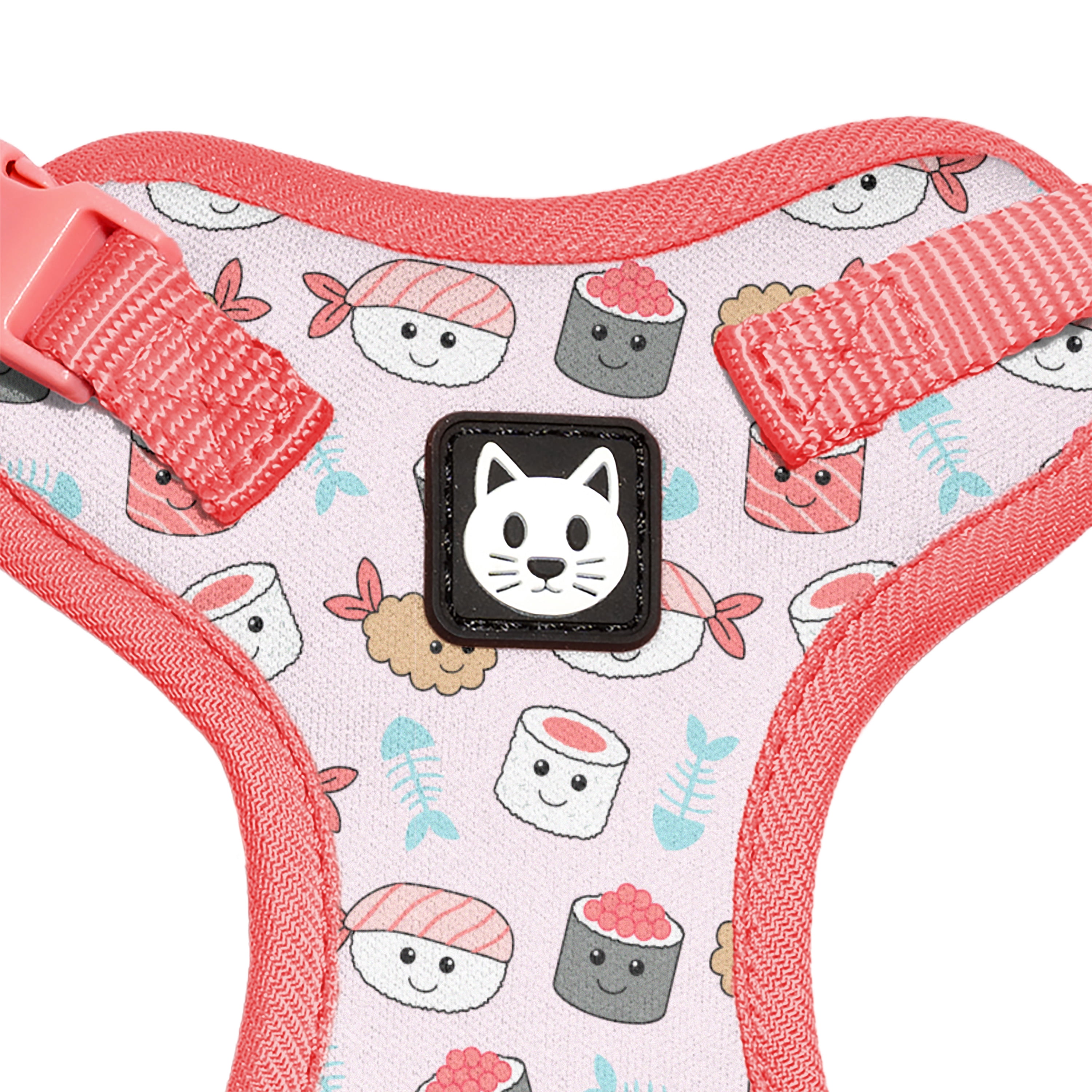 Vibrant Life Polyester Sushi Cat Harness and Leash Set, Pink, One Size