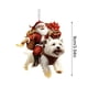 thumbnail image 3 of Adornos navideños, diseño gráfico de colgante navideño con diseño de perro, adornos navideños para interiores, exteriores, coches, casas, patios, césped, vallas, jardines, etc., 3 of 7