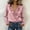Womens Tops Plus Size Spring-Pink, variant on Homenesgenics Womens Tops Plus Size Spring Casual V Neck Long Sleeve Lace-Trim Pleated V-Neck Shirt Top Green XL