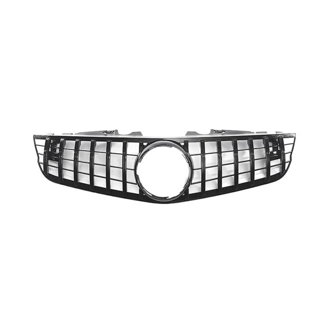 Car Front Hood Grille Racing Grill For Mercedes-Benz SL-Class R230 SL500 SL550 SL600 2008-2012 Upgrade GT Style ABS Grills