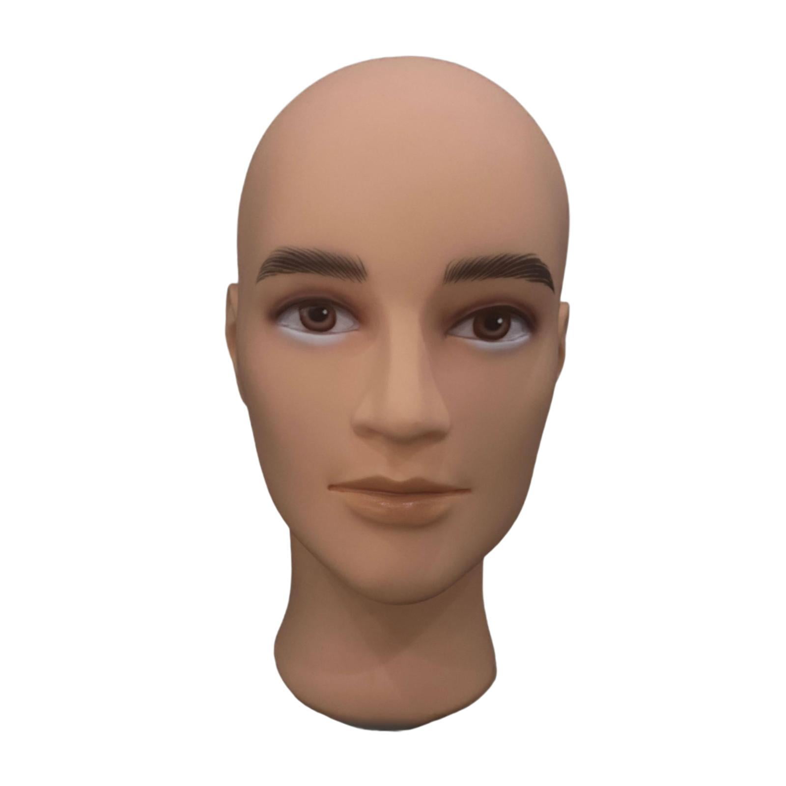 TOOYFUL Male Bald Mannequin Head Manikin s Head Stand s Displaying Making Styling Holder Display Model for Shopping Mall 03