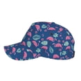 thumbnail image 5 of Kdxio Unisex Plants And Flamingos Pattern Baseball Cap Unisex Washed Classic Adjustable Hat, 5 of 8