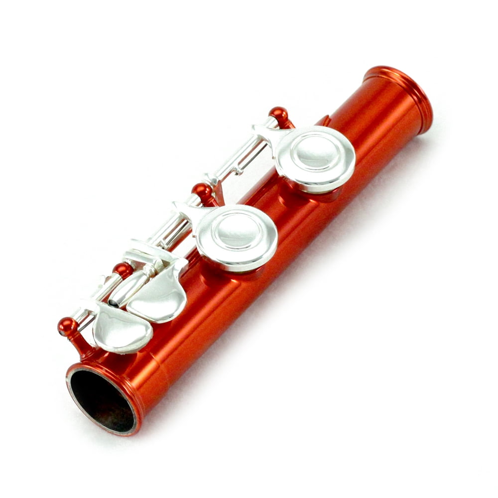 Sky C Flute with Lightweight Case, Cleaning Rod, Cloth, Joint Grease and Screw Driver - Red/Silver Closed Hole