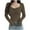 Coffee, variant on Summer Fashion Tops For Women Pleated Long Sleeve Beach Casual Shirt Coffee S