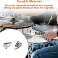 thumbnail image 4 of Eigraketly 2 piezas de accesorios para tambor de bajo, juego de ganchos de durabilidad de hierro, herramientas de mantenimiento de instrumentos de orejetas Accesorios para instrumentos musicales Eigraketly OD026233-00, 4 of 6