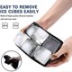thumbnail image 2 of 3-pack silicone ice molds, BPA-free ice trays with lid and funnel, suitable for beer, whiskey, chilled drinks, 6+6., 2 of 5