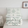 thumbnail image 5 of jejeloiu Calm Aztec Twin Comforter Sets,Soft Tribal Bedding Set For Boys,Sage Beige,Reversible,2 Pieces,1 Comforter and 1 Pillowcase, 5 of 7