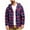 Purple, variant on hoksml Men's Plaid Shirt Jacket - Button Front Flannel Overshirt with Chest Pocket, Soft Lightweight Casual Top for Spring Fall