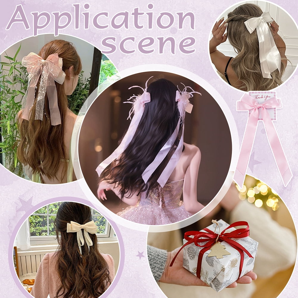 20Pcs Polyester Hair Clips for Women Girls 20Sheets Paper Hair Clip Display Cards Rectangle Pearl Pink 200x115mm