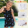 thumbnail image 6 of Xoenoiee Dog Paw Print Girls Swimsuit 2 Piece Girls Tankini Swimsuit with Shorts Sleeveless Bathing Suit Swimwear Beachwear with Removable Pads, 12-13 Years, 6 of 7