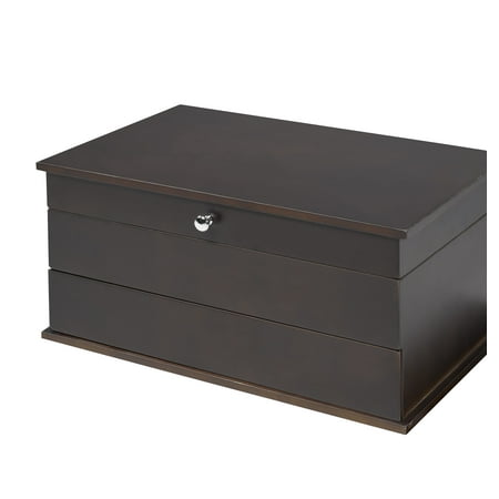 Viscologic Union Wooden 3 Layer Mirrored Jewelry Box Brown