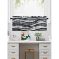 thumbnail image 5 of Valances for Windows Abstract Black Rod Pocket Cafe Window Treatments Valance Curtains for Kitchen Bathroom Laundry Basement Windows 60"x14", 5 of 9