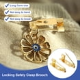 thumbnail image 4 of Uxcell 100 Pcs Broche Pin Back, 15mm (0.59") Broches de seguridad con cierre, Amarillo, 4 of 7