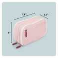 thumbnail image 4 of U Brands Canvas Tech Organizer for Chargers, Cords and Accessories, 7.8 x 5 in., Pink, 4 of 9