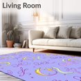 thumbnail image 2 of ODIKA 2'x3' Machine Washable Non-Slip Area Rug, Dreamy with Interlocking Dots and Stars High Traffic Rug with Pad, Purple, 689500, 2 of 8
