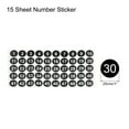 thumbnail image 2 of 1 a 50 Número Pegatinas Número Etiqueta Auto Adhesivo Marcado Pegatina Negro y Blanco para Clasificación, Paquete de 15 Unique Bargains etiquetas de uso múltiple, 2 of 7