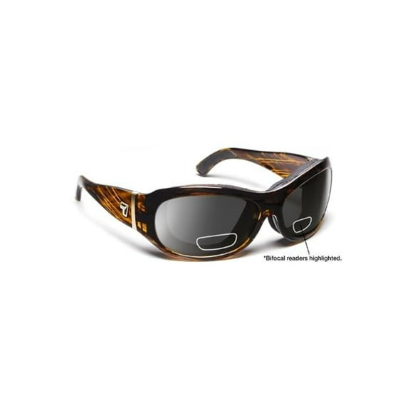 7eye 310641F Briza Sharp View Gray Plus 2.50 Reader Sunglasses- Sunset Tortoise - Small & Large
