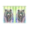 thumbnail image 3 of MKHERT Cool Low Poly Hipster Animal, Bear Window Curtain Kitchen Curtains Window Treatments 26x39 inch,Set of 2, 3 of 3